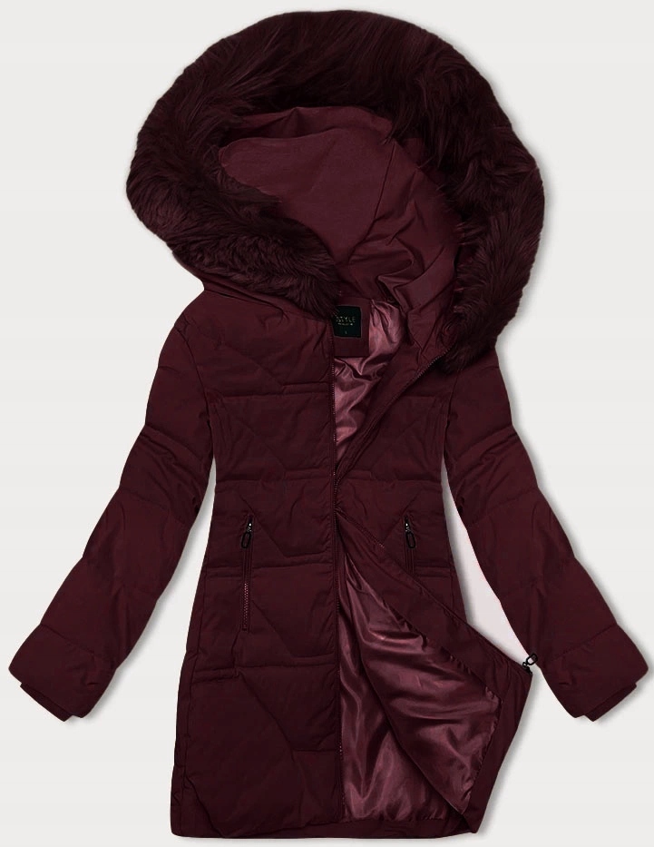 Dámská Zimní Bunda 16M9099 Bordo S (36)