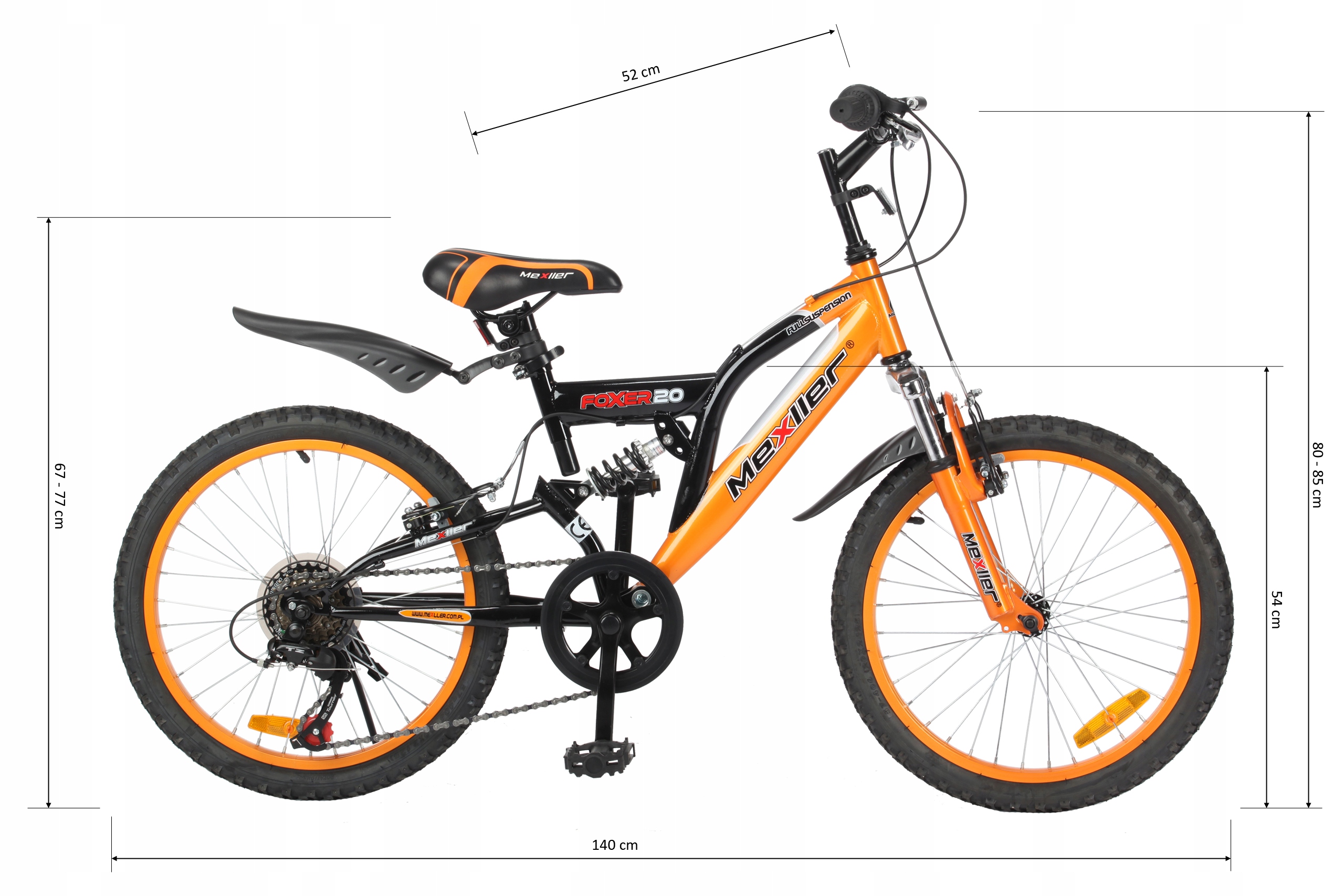 20" FOXER 4 KOLORY MEXLLER ROWER DZIECIĘCY Pedały platformowe