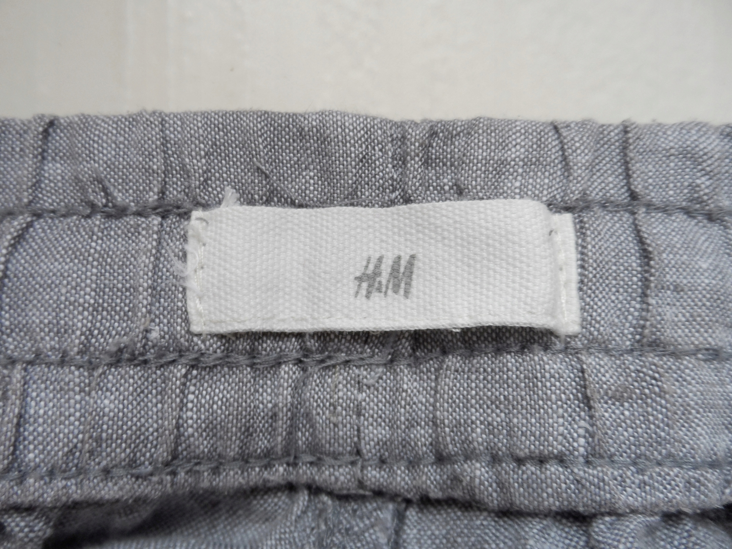 HM NOWE LEN SZARE LNIANE SPODNIE r XL 42 Stan (wysokość w pasie) wysoki