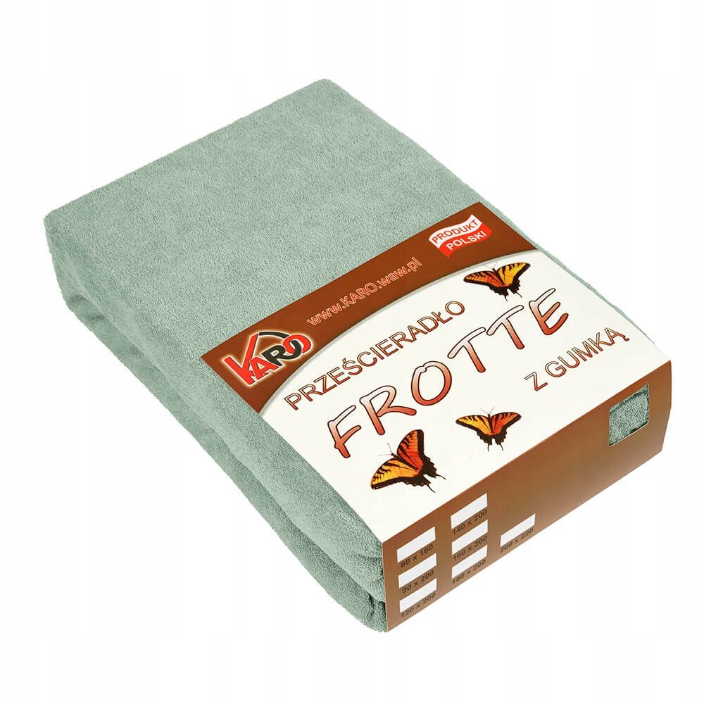 

Prześcieradło frotte z gumką 160x200 oliwkowe 013