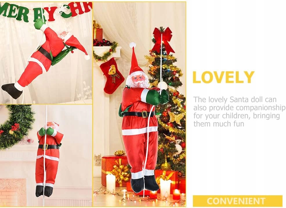 PIĘKNA OZDOBA WSPINAJĄCY SIĘ PO LINIE ŚW MIKOŁAJ Kod producenta DERTFDF43