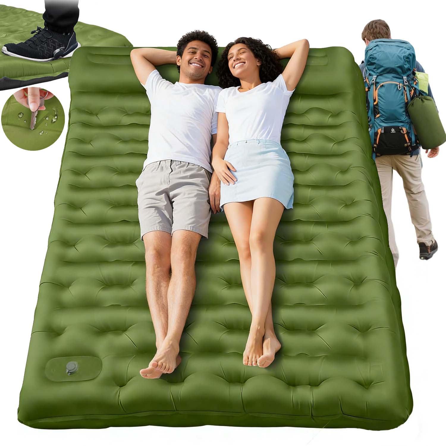 Matrace S Polštářem, Lehká, Kempingová Podložka Pod Stan