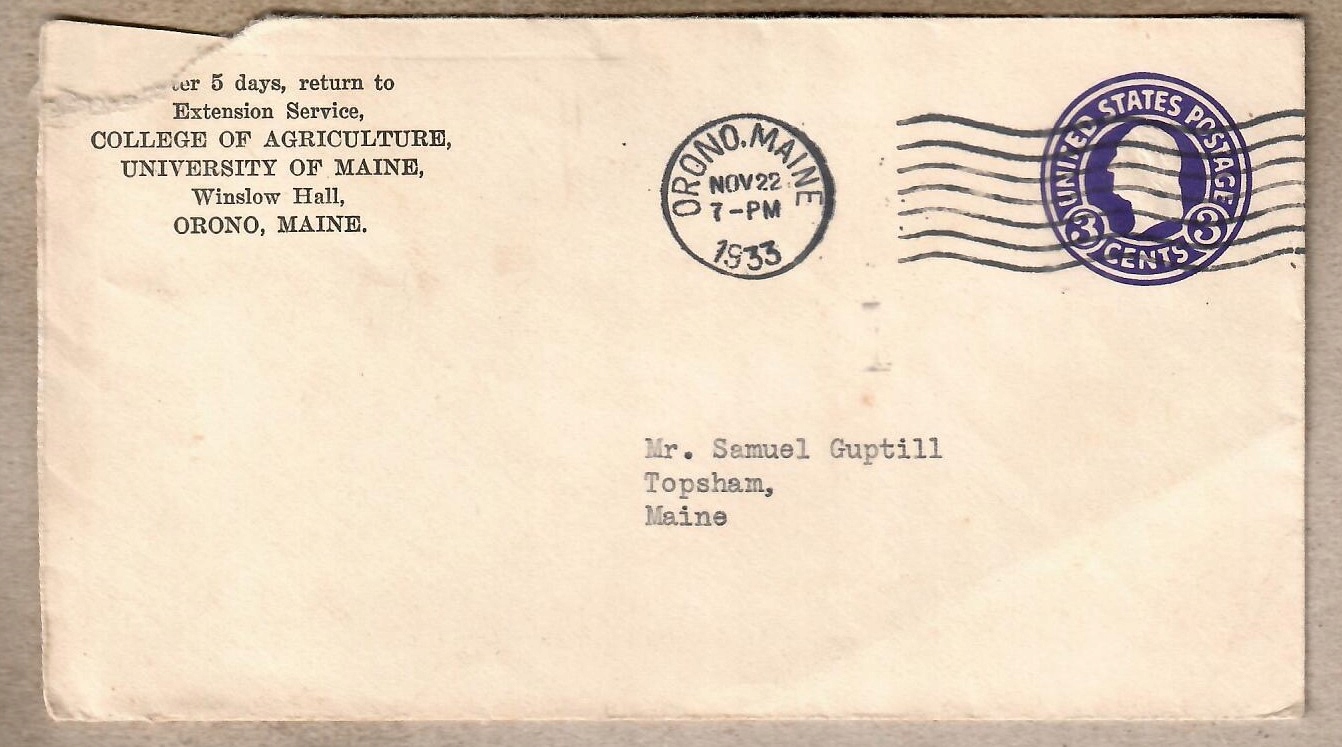 USA, 1933 r. koperta