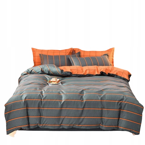 

Komplet Pościeli 220x200 Dwustronna Pasy Satyna