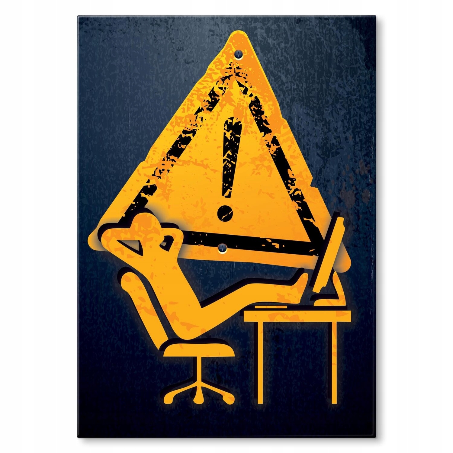 Kovový plakát Nepřekážejte při práci Dárek 22 x 31 cm