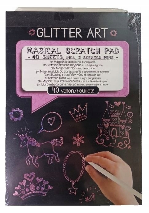 

Wydrapywanka Blok Zdrapka Kolorowanka 40A Różowy