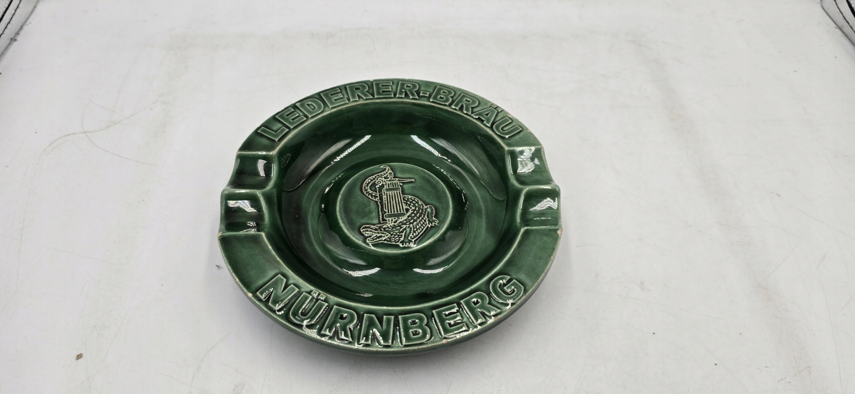 STARA SYGNOWANA CERAMICZNA POPIELNICZKA