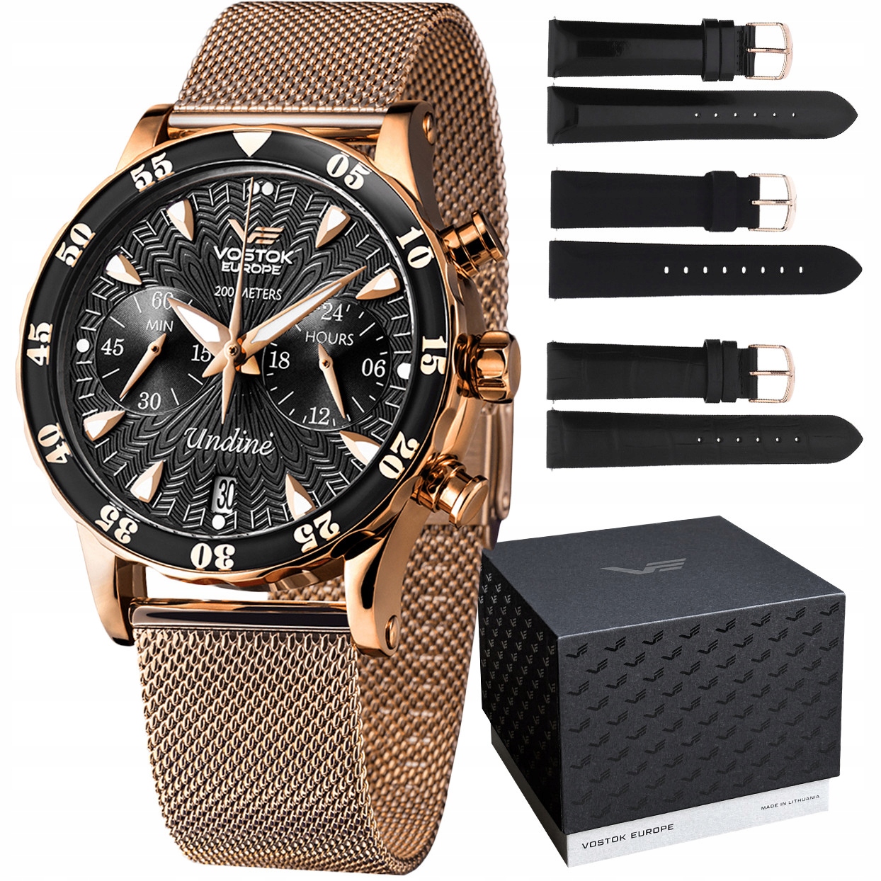 Dámské hodinky Vostok Europe VK64-515B568B růžové zlato