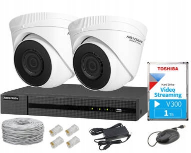 Sada pro Ip monitorování 2 kamer 2Mpx, Nvr 4x PoE