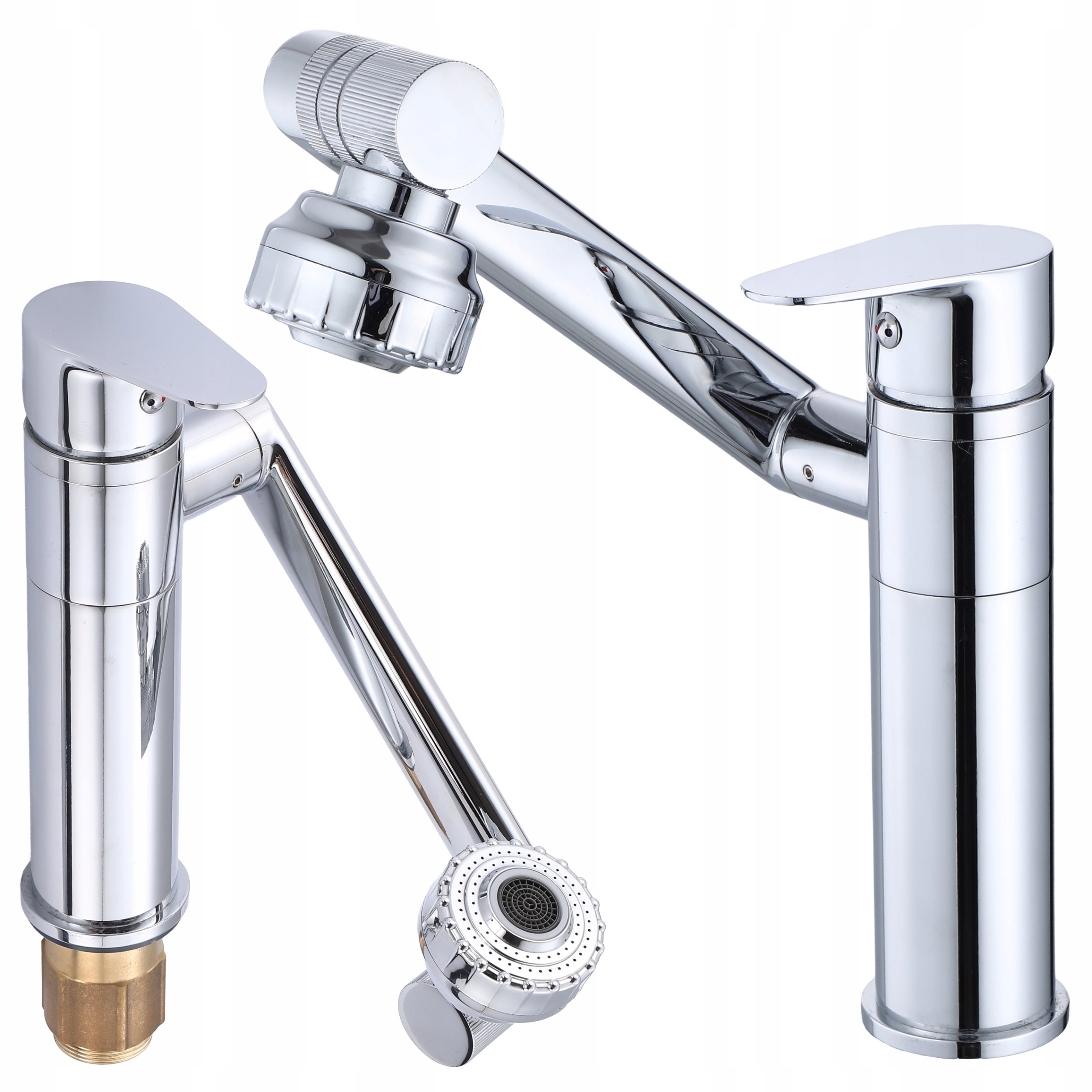 Chromová Umyvadlová Baterie S Moderním Designem, Otočná O 360° Výtokem