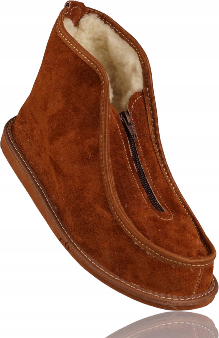 Tatranky Pánské Teplé Bačkory Valenky Zateplené Vlnou Semišová Kůže 42