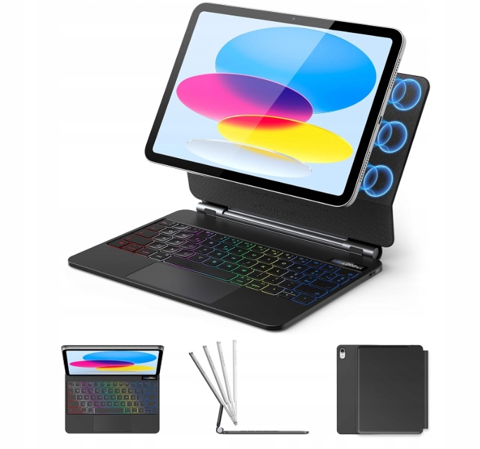 Klávesnice pro iPad 10/11 generace, Otočné pouzdro 360° pro iPad 10/11 generace