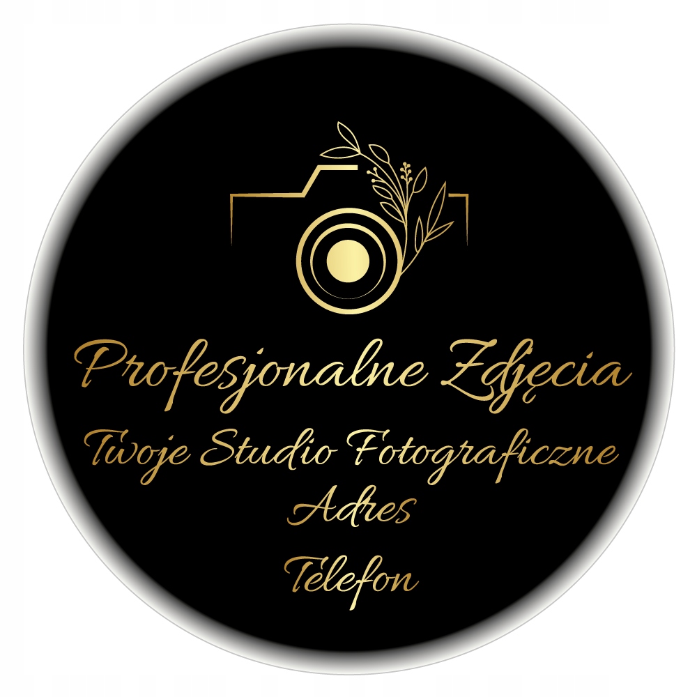 Naklejki personalizowane Studio Fotograficzne adres nazwa telefon 24 sztuki