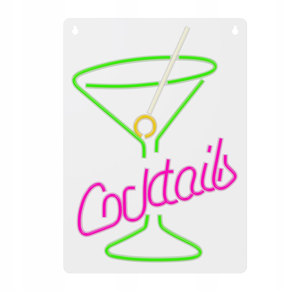 Neon Plexi Led Cocktails růžová zelená FPNE02X Forever Light