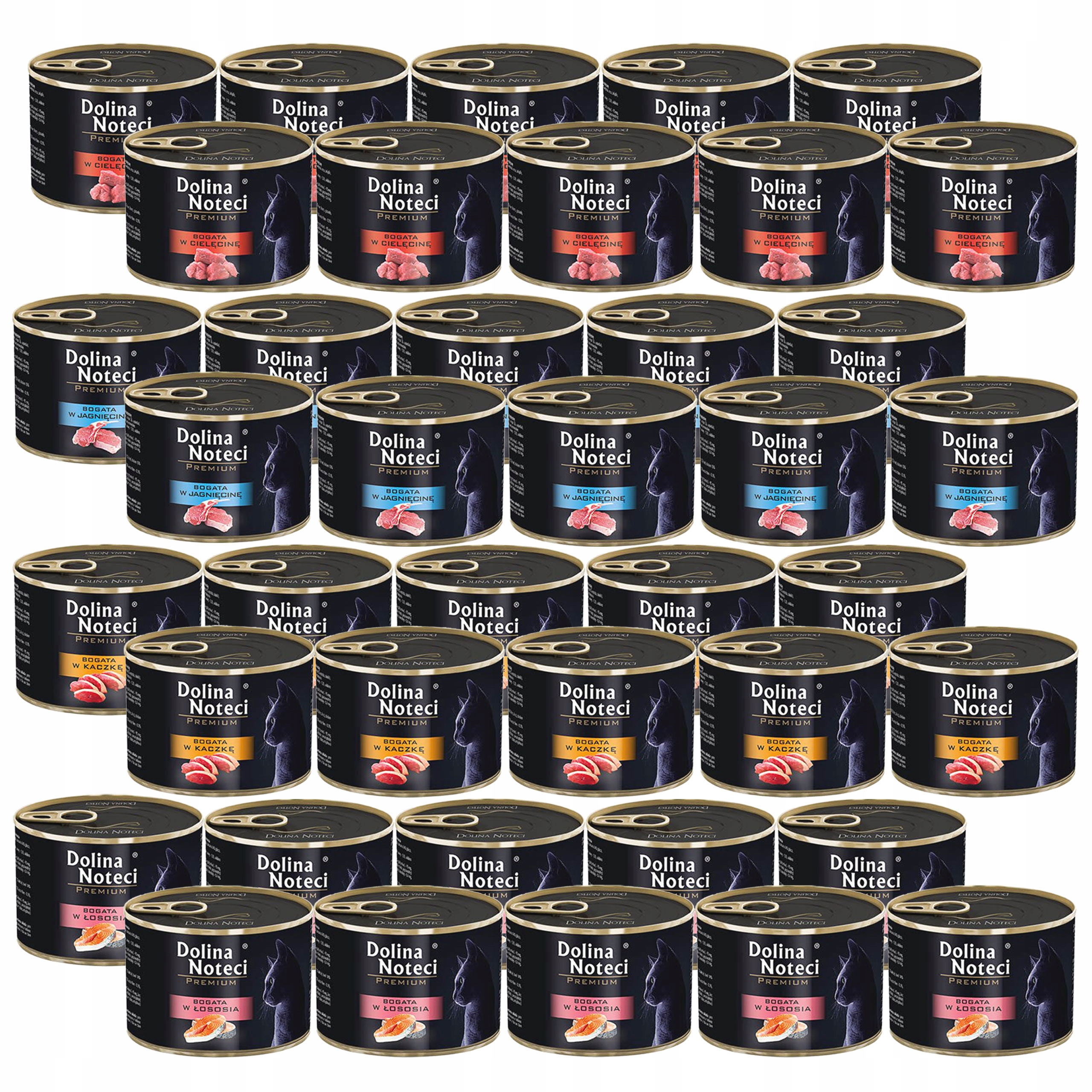 Levně Dolina Noteci Premium Krmivo Vlhké pro kočky mix chutí 40 x 185 g bez obilovin