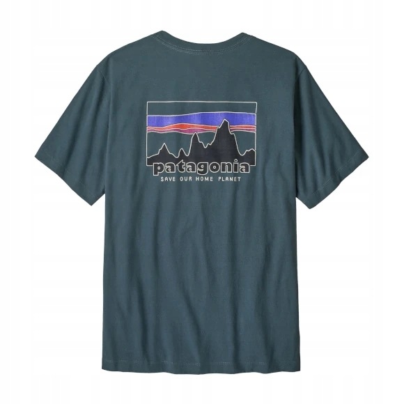 Koszulka z nadrukiem Patagonia 73 Skyline T-Shirt Summit Blue [Rozmiar M]