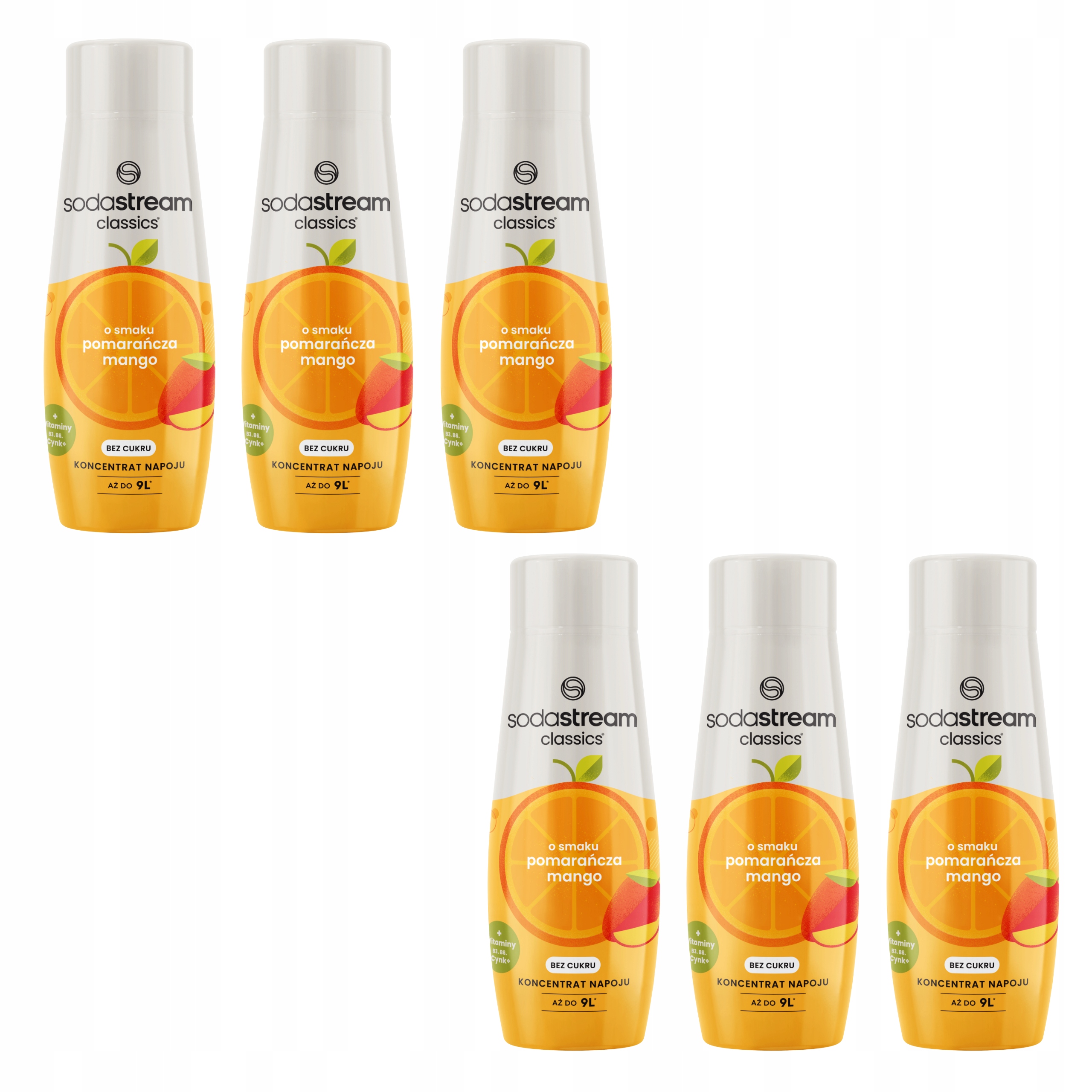 Levně 6x sirup Sodastream Orange Mango do saturátoru Bez Cukru