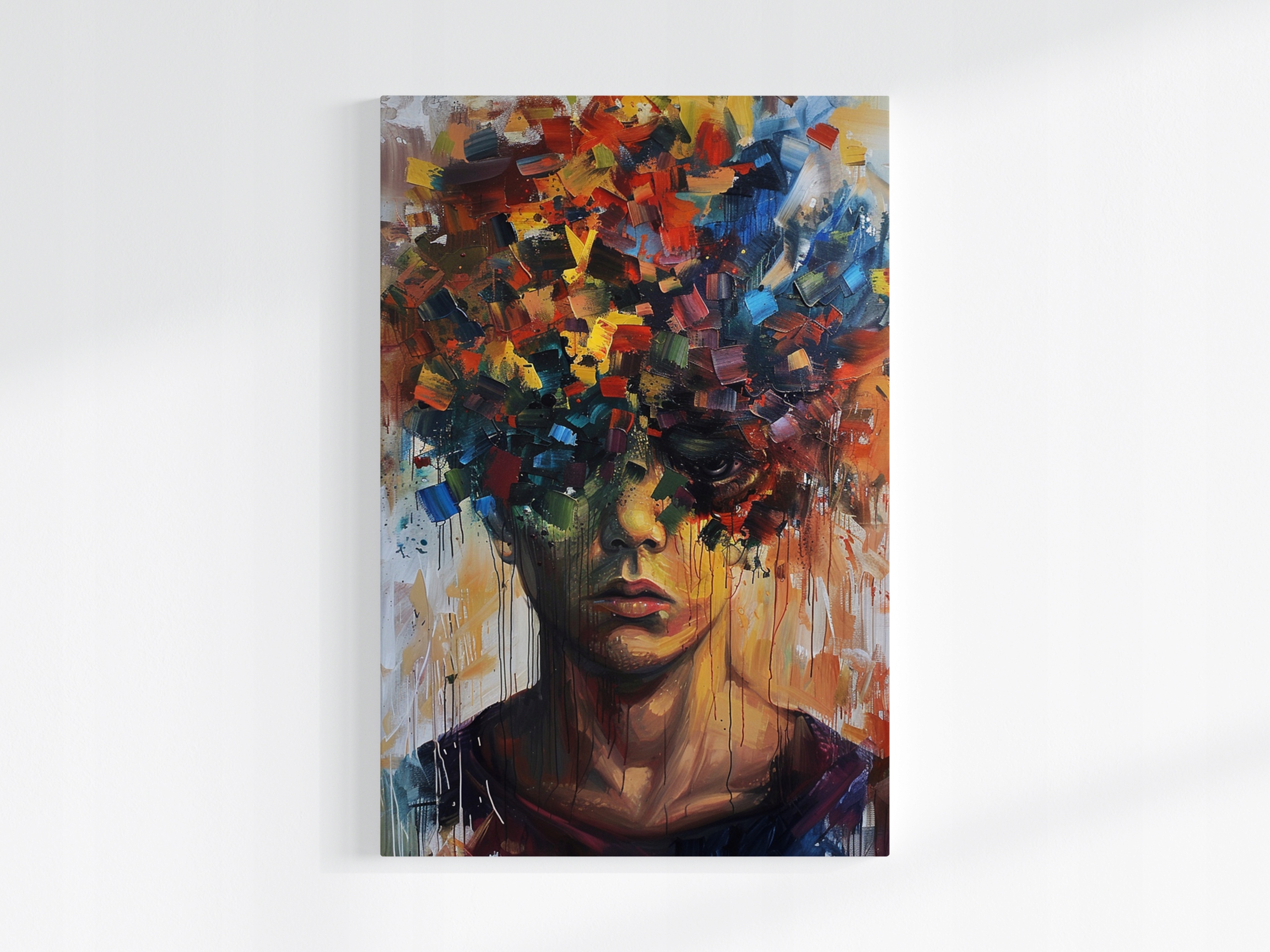 Obraz Na Plátně Canvas Abstraktní Portrét Barevná Exprese 80x120