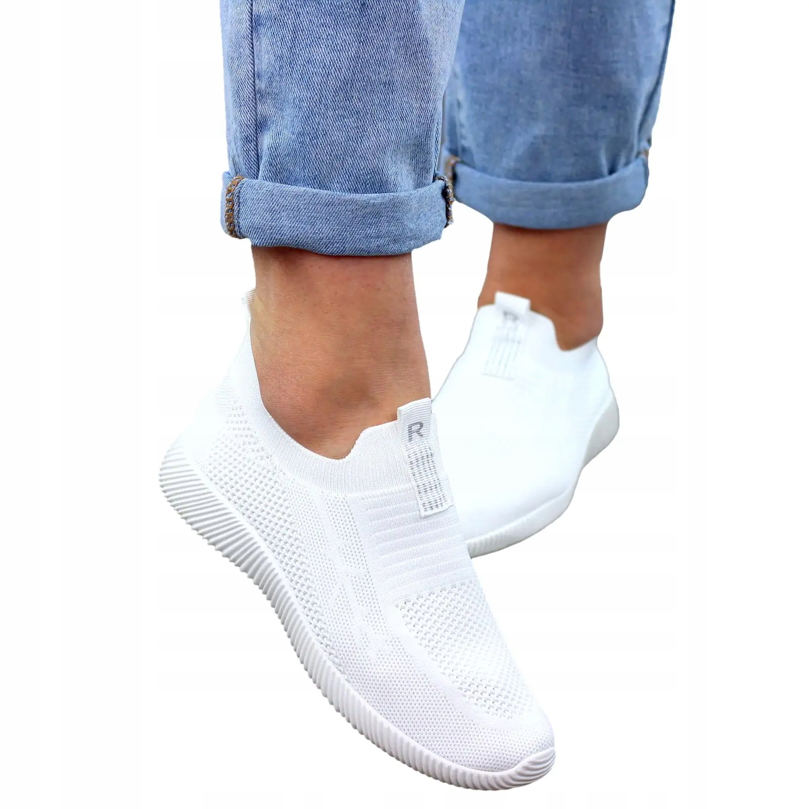 BIAŁE ADIDASY BUTY SPORTOWE SLIP ON DAMSKIE LEKKI7