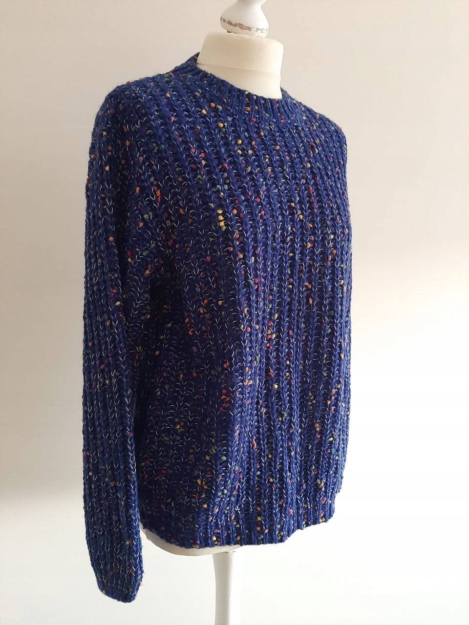 APRICOT sweter NOWY granat MELANŻ luźny M/L Rozmiar M/L