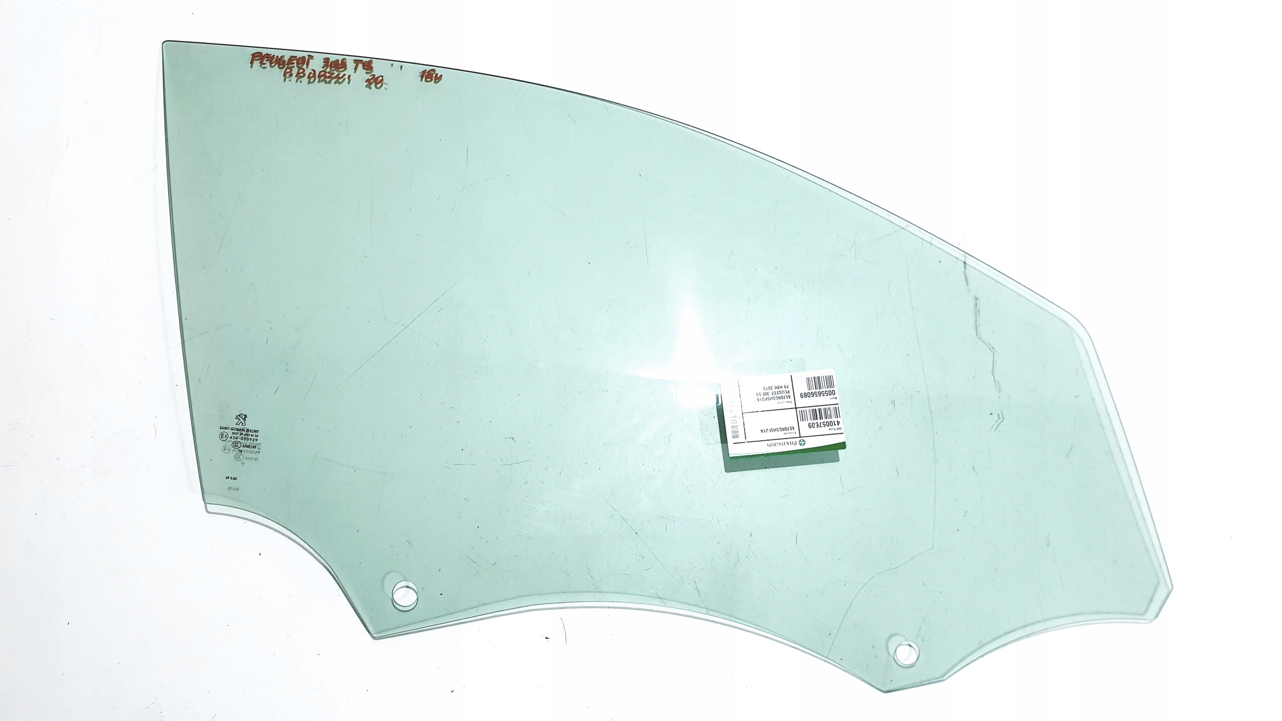 Скло передньої правої двері PEUGEOT 308 T9 410057609