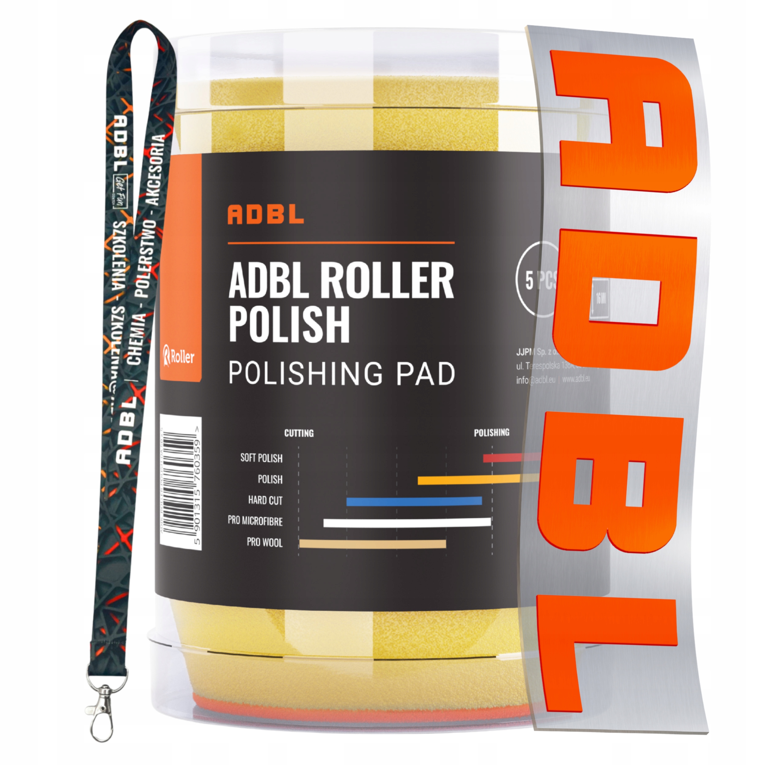 Adbl Roller Polish Da 50mm Zestaw Mini Padów Polerskich Średnich 5 szt.