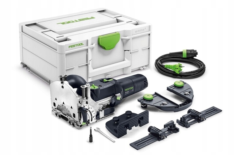 Frezarka do połączeń DF 500 RQ-Set FESTOOL w kolorze czarno-białym