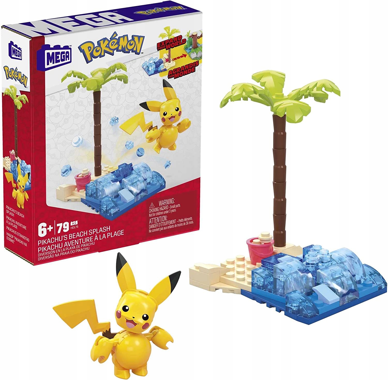 

Pokemon Klocki 79el Pikachu na plaży
