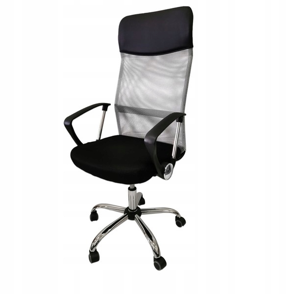 Fotel Obrotowy Biurowy Krzesło Biurowe Obrotowe do Biurka Szary Silikonowe