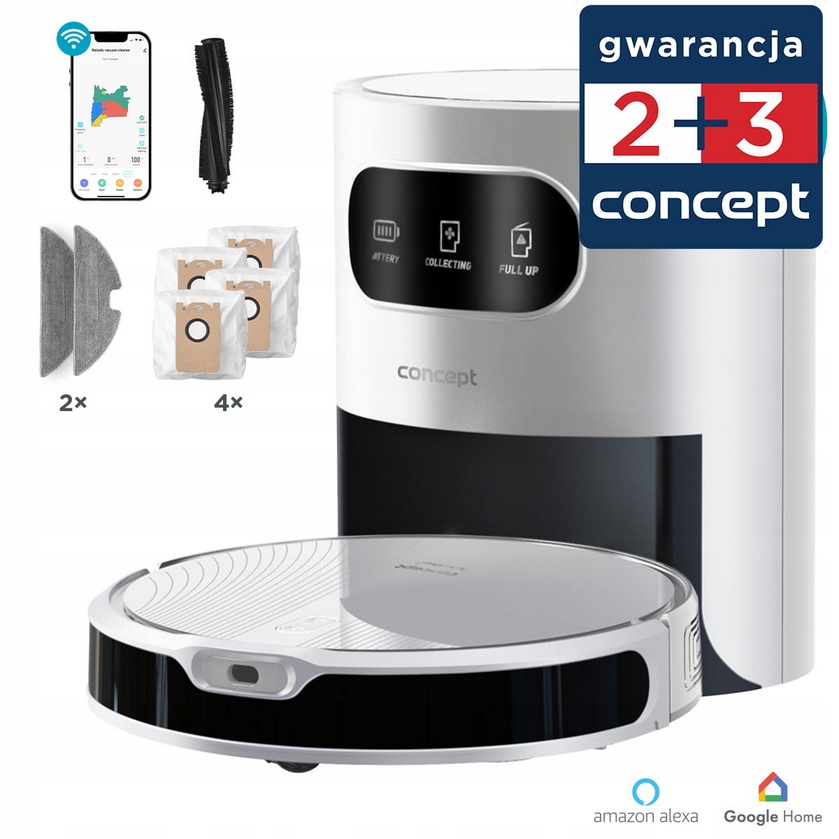 Robotický vysávač Concept VR3350 || Mopovanie || Automatické vyprázdňovanie