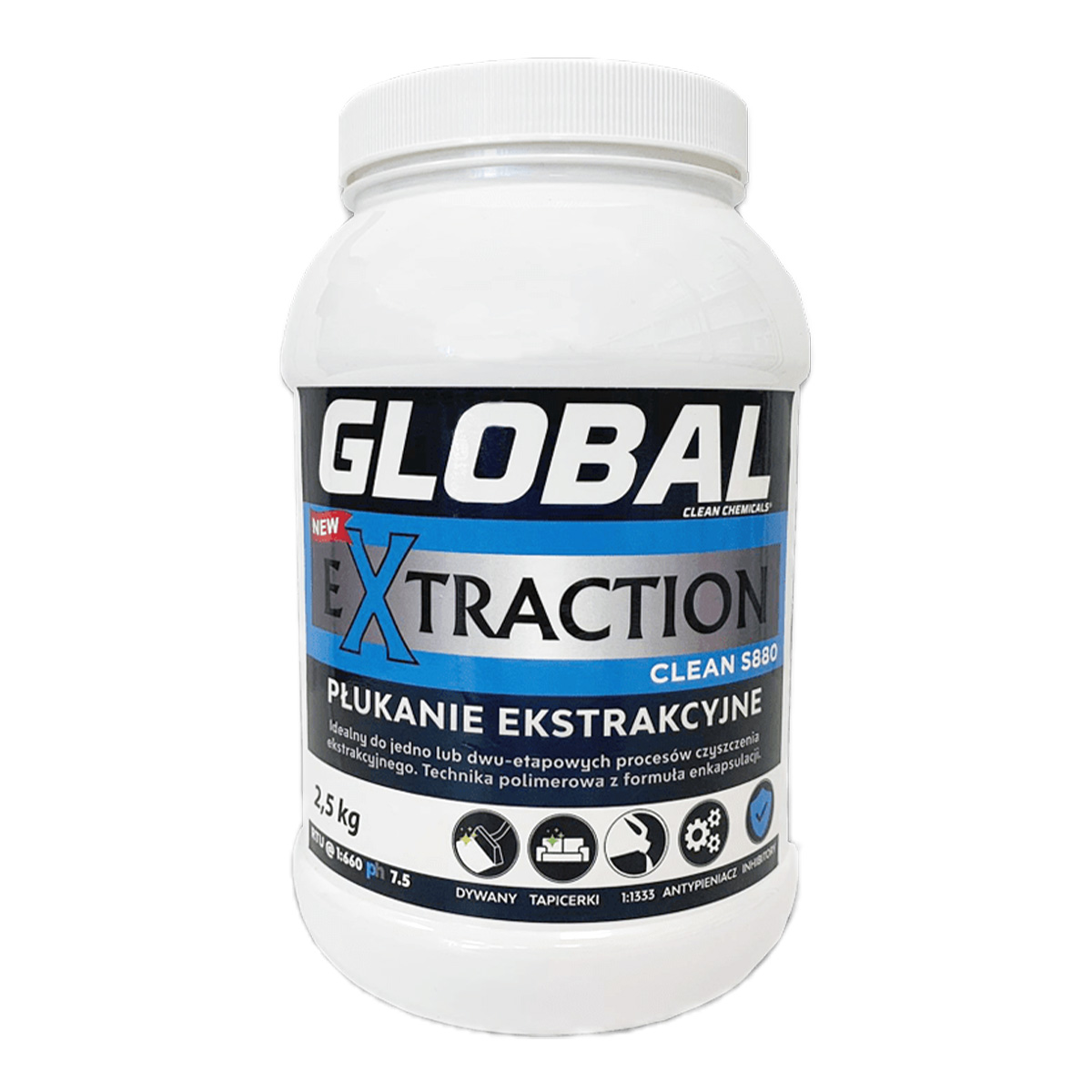 Global Extraction S880 2,5kg proszek do czyszczenia prania ekstrakcyjnego