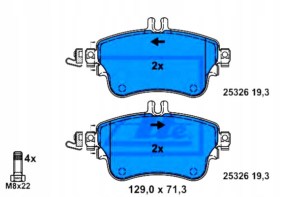 Ate Brzdové Destičky Mercedes A (W176) B (W246 W24
