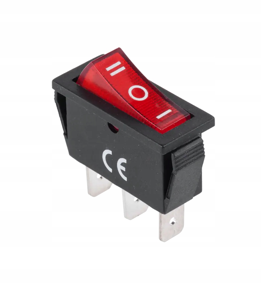 Prepínač IRS-103-3C Kolískový On-off-on 15A 230V 3 Piny Červený