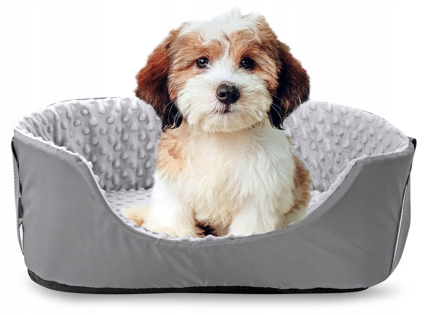 Levně Cestovní Přepravka Kotec v autosedačce 50x40 cm Minky šedá