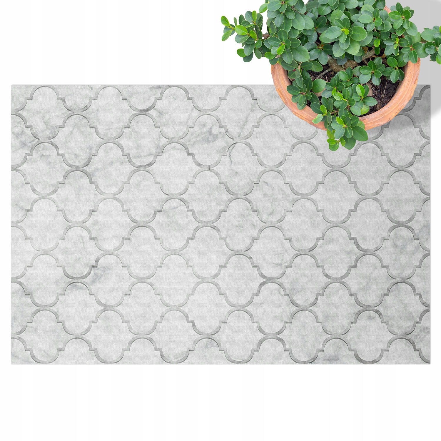 Vinylový Koberec z Pvc Odolný vůči vodě Terasa Balkon Marocká zahrada vzor 60x90