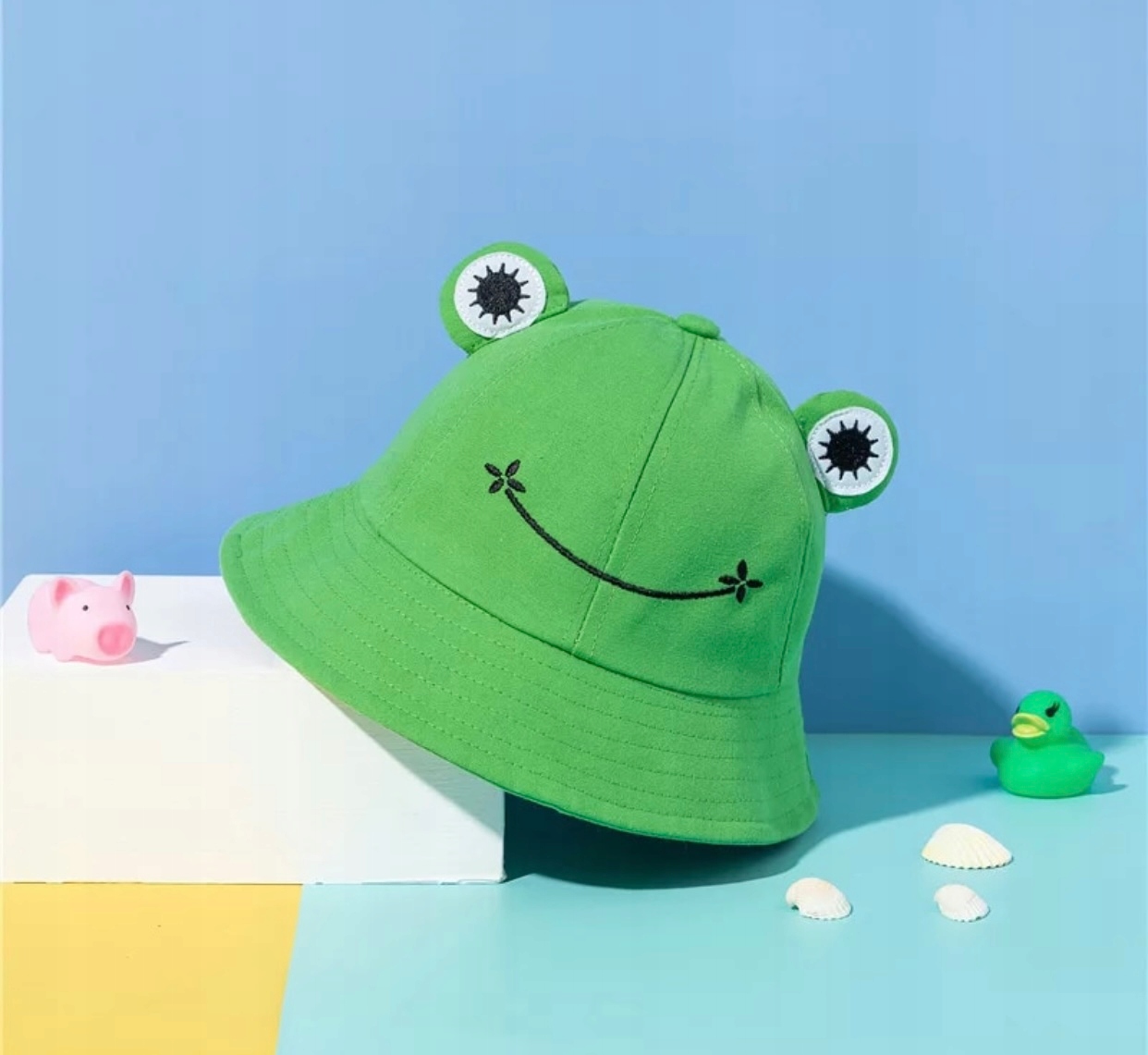 KAPELUSZ RYBACKI Czapka BUCKET HAT RYBACZKA ŻABKA ZIELONA ŻABA UNIWERSALNA Marka Pako Jeans