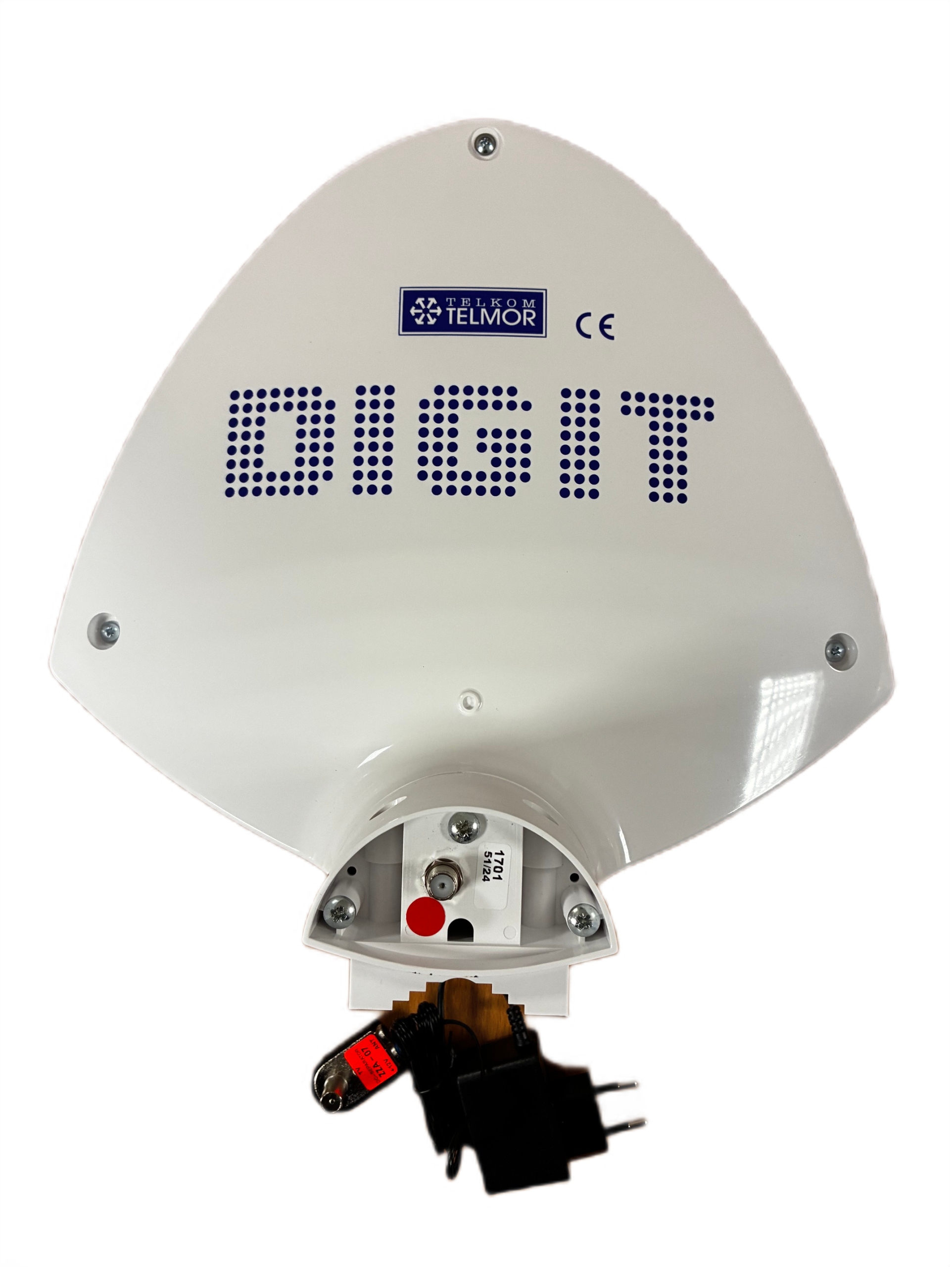 Antena DVB-T2 naziemnej Uhf Telmor Digit Activa Biała zasilacz ZZA-7