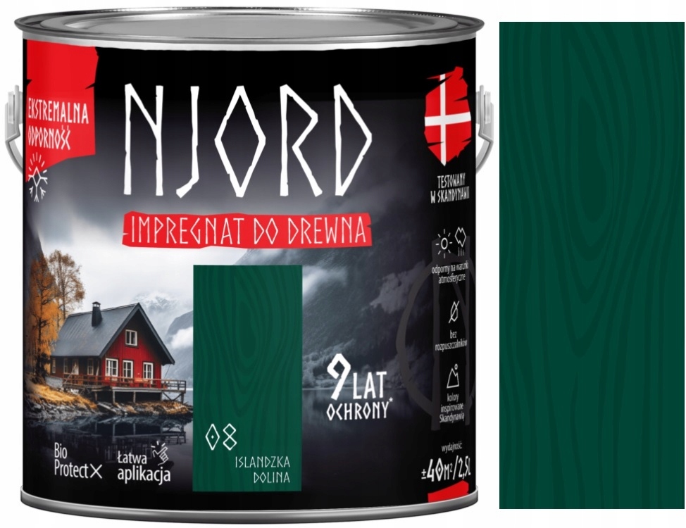 Njord Impregnat Do Drewna Do 9 Lat Ochrony Islandzka Dolina 08 2.5L