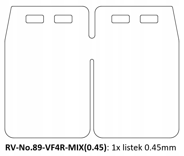 VFORCE 4R 58x44mm 0.45mm 1x listek membrany zaworu membranowego