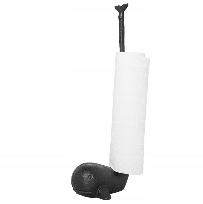 Stojan Na Papírové Ručníky Velryba koupelnový kuchyňský držák černý