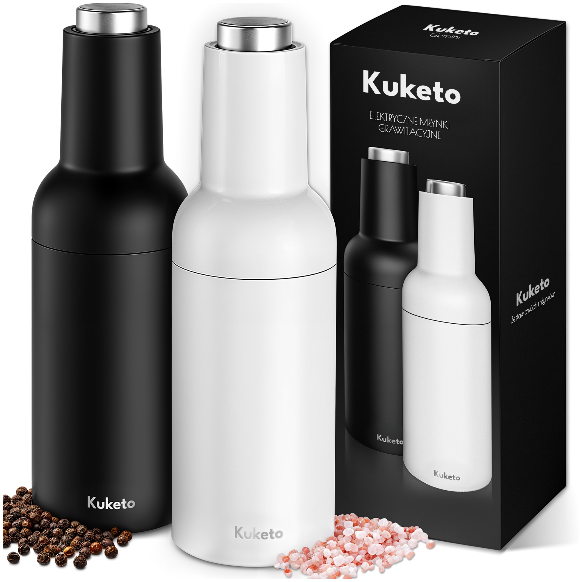 Elektrický Mlýnek Na Pepř A Sůl Na koření Keramický gravitační Set
