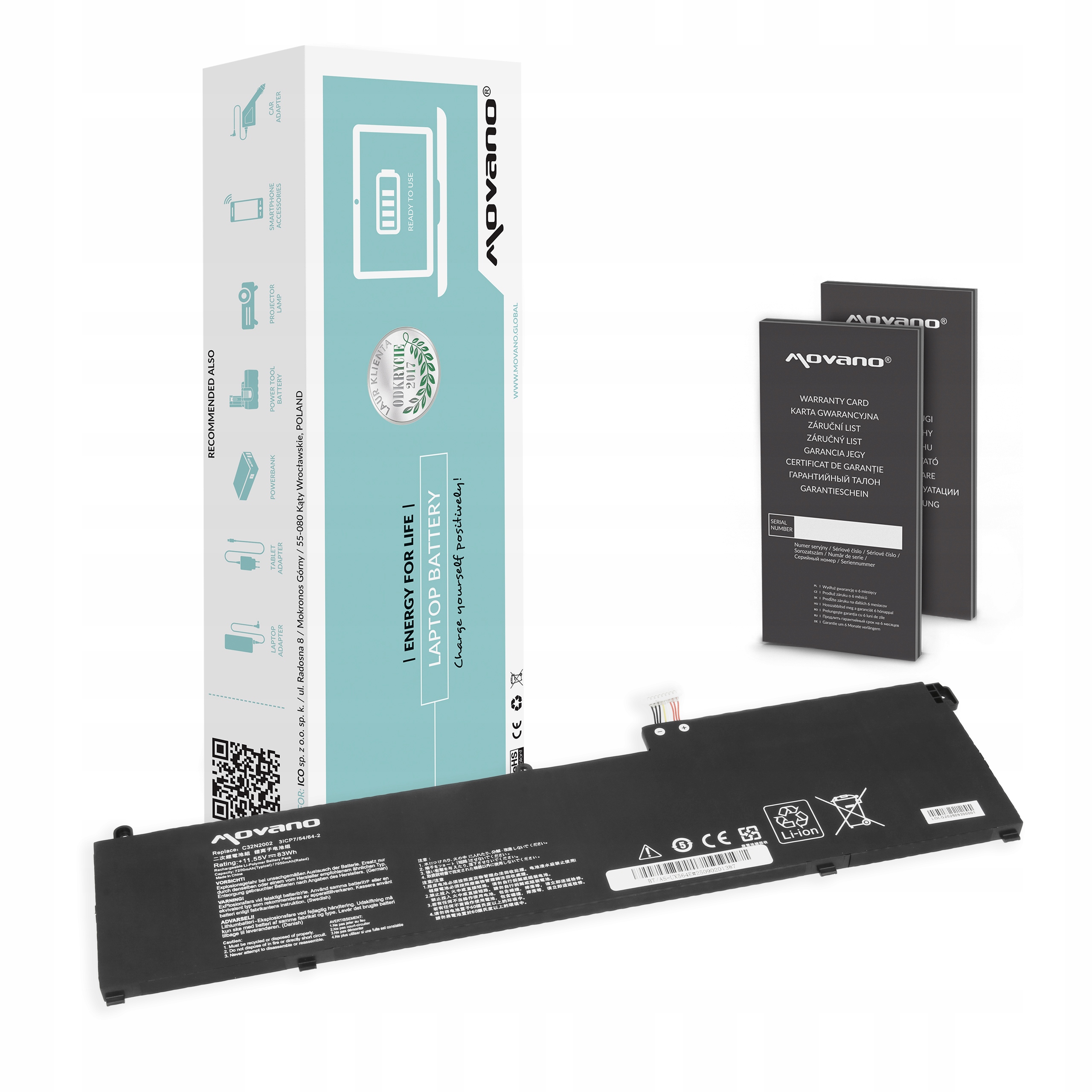 Bateria C32N2002 do Asus Zenbook Flip 15 UX564E Pro 15 UX535LI