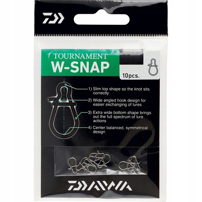 

Daiwa Tournament Agrafki W-Snap M 20kg 10szt