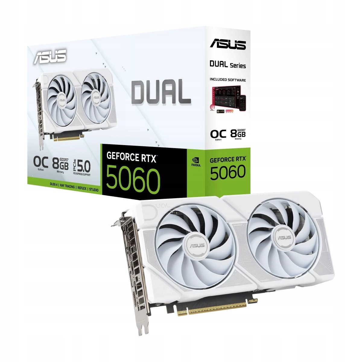 Grafická karta GeForce Rtx 5060 Dual Oc White 8G GDDR7 128BIT HDMI/3DP