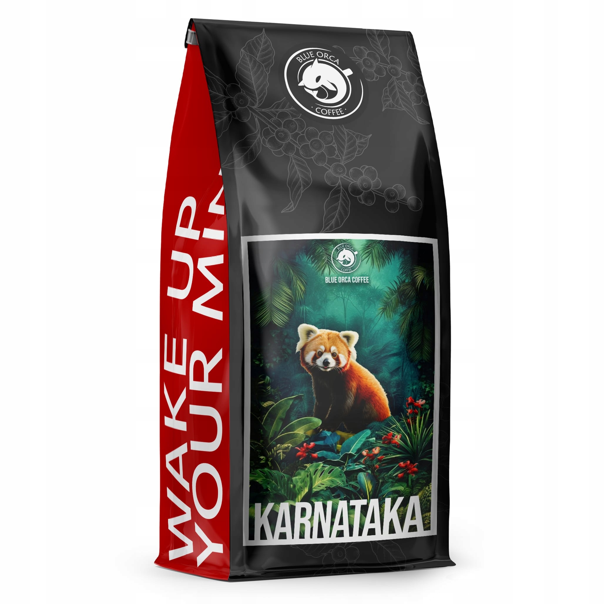 Káva zrnková 1kg Karnataka 100% Arabica Čerstvě Pražená Blue Orca +dárek