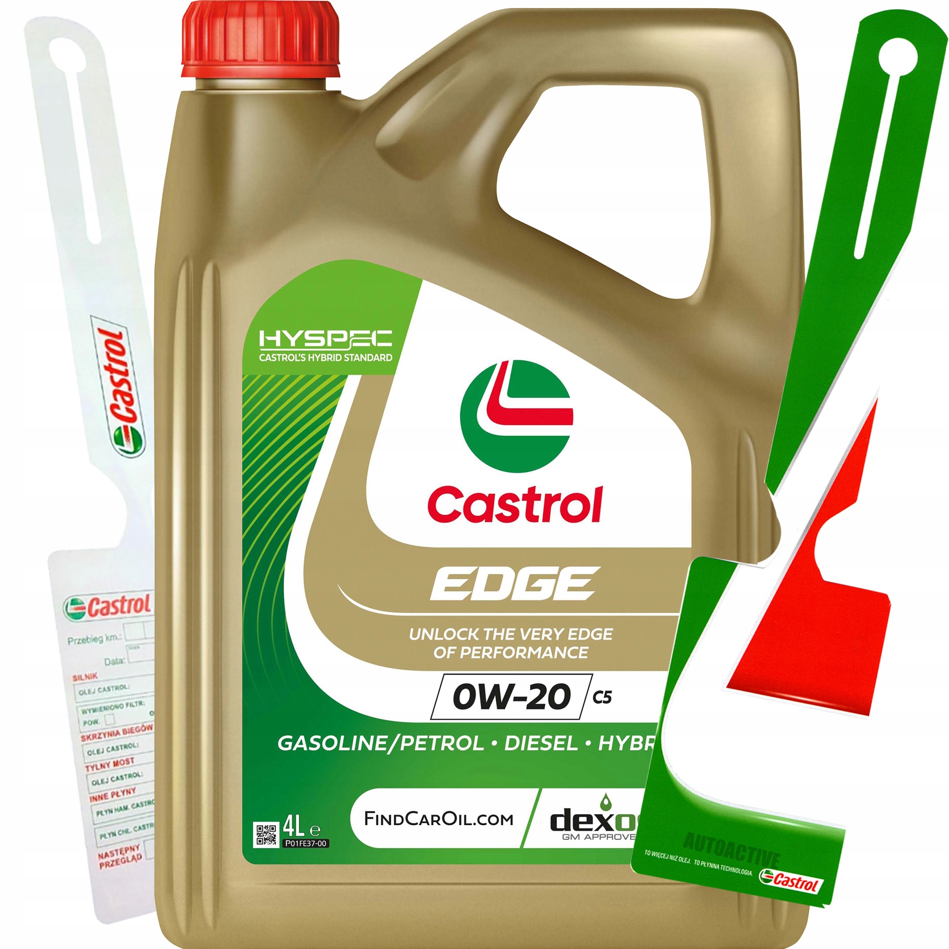 Castrol Edge 0W20 C5 Hyspec 4L Olej Silnikowy 0W-20 C5 DEXOS1 Gen3