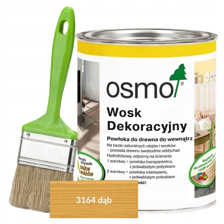 

Osmo Wosk 3164 0,75L dąb z pędzlem