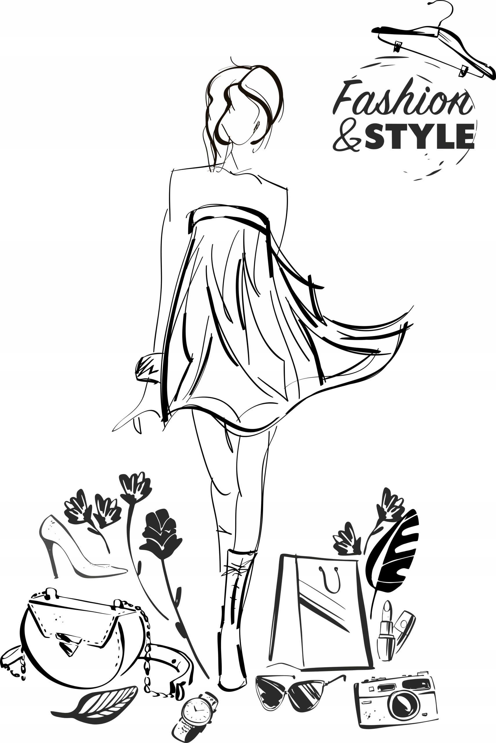 

Naklejki ścienne dla dziewczyn Fashion Moda 100cm