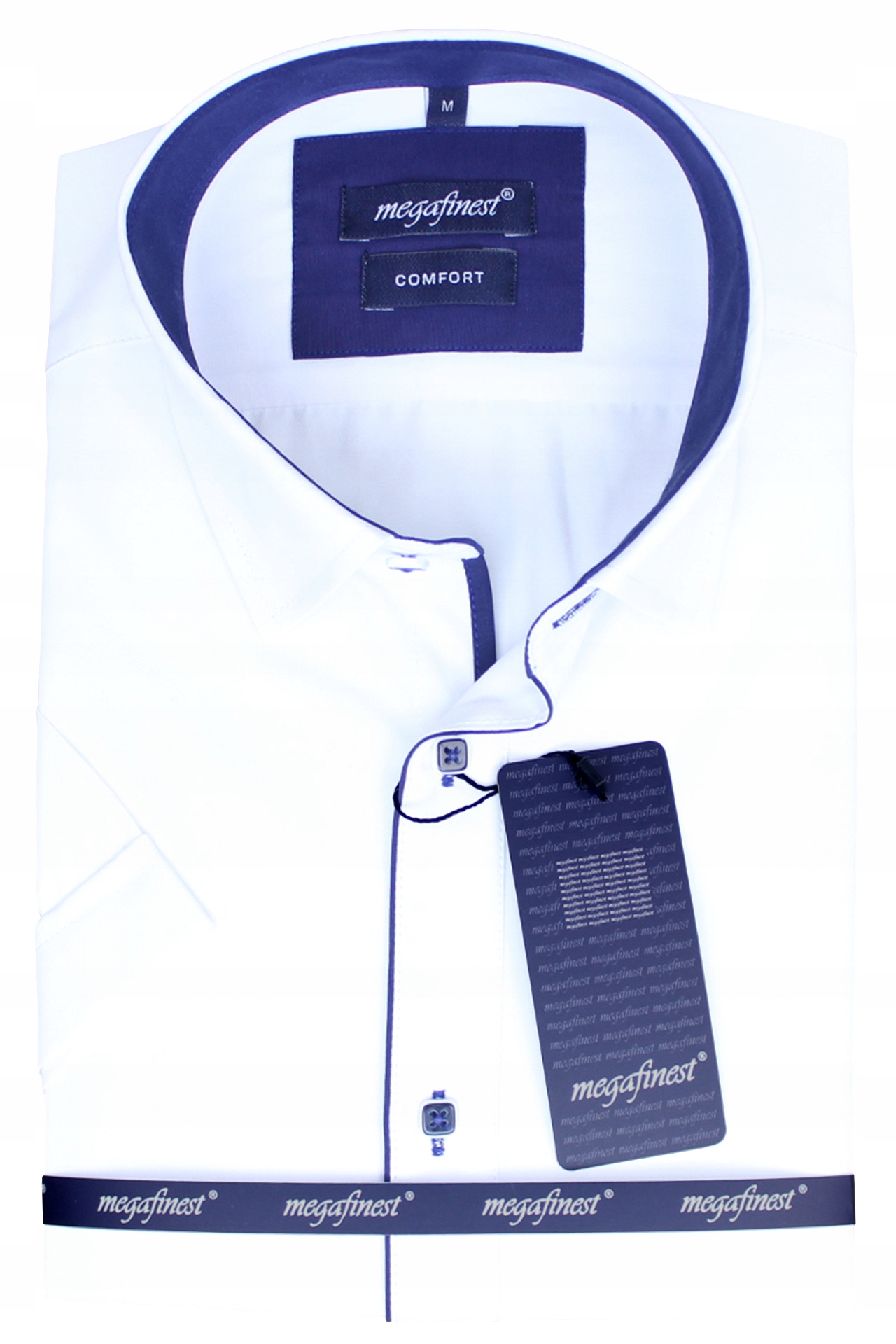 

Elegancka biała koszula męska regular 753 42 43 XL