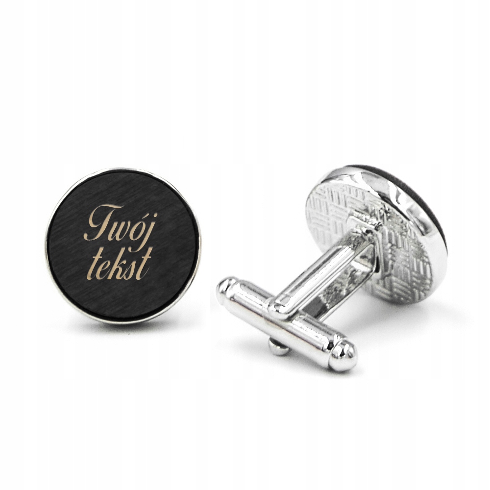 Spinki do mankietów z grawerem TWÓJ TEKST+ GRAFIKA Płeć mężczyzna